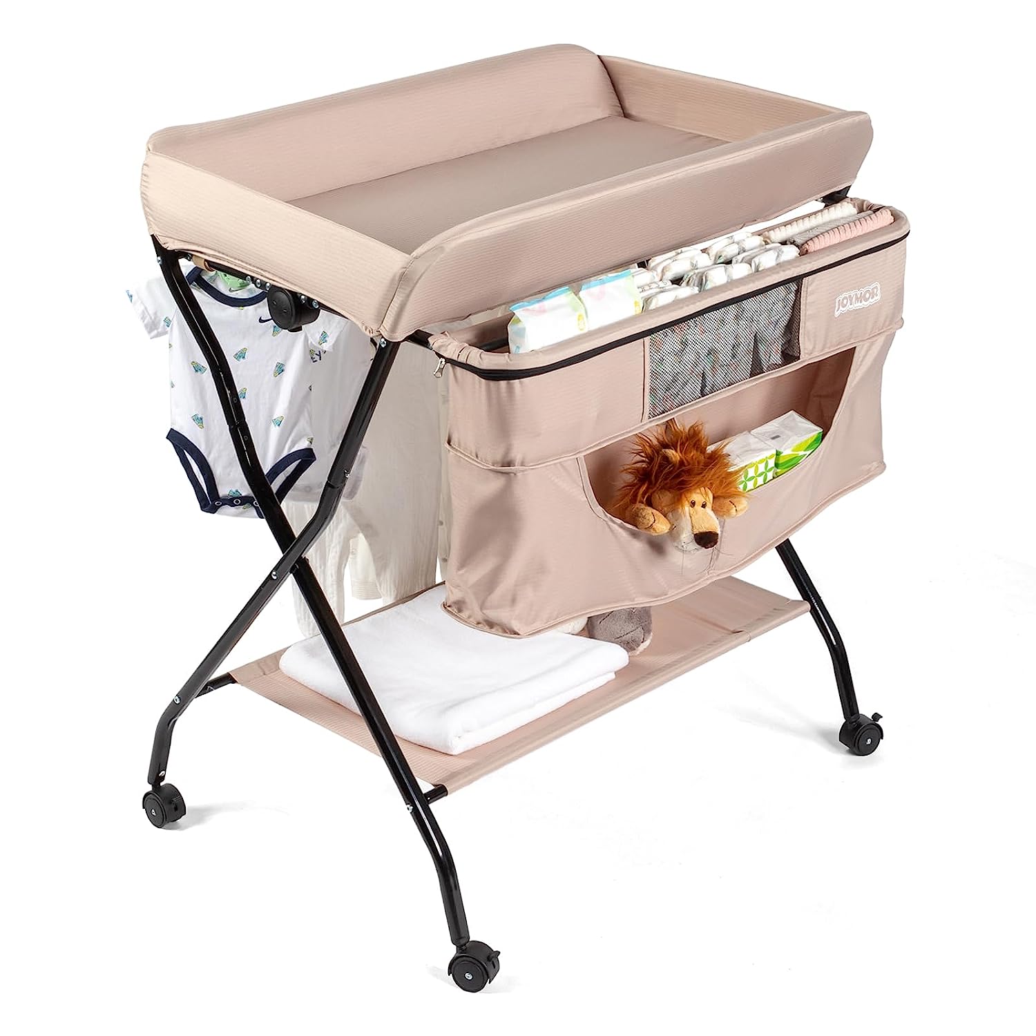 JOYMOR Foldable Mobile Changing Table Organizer