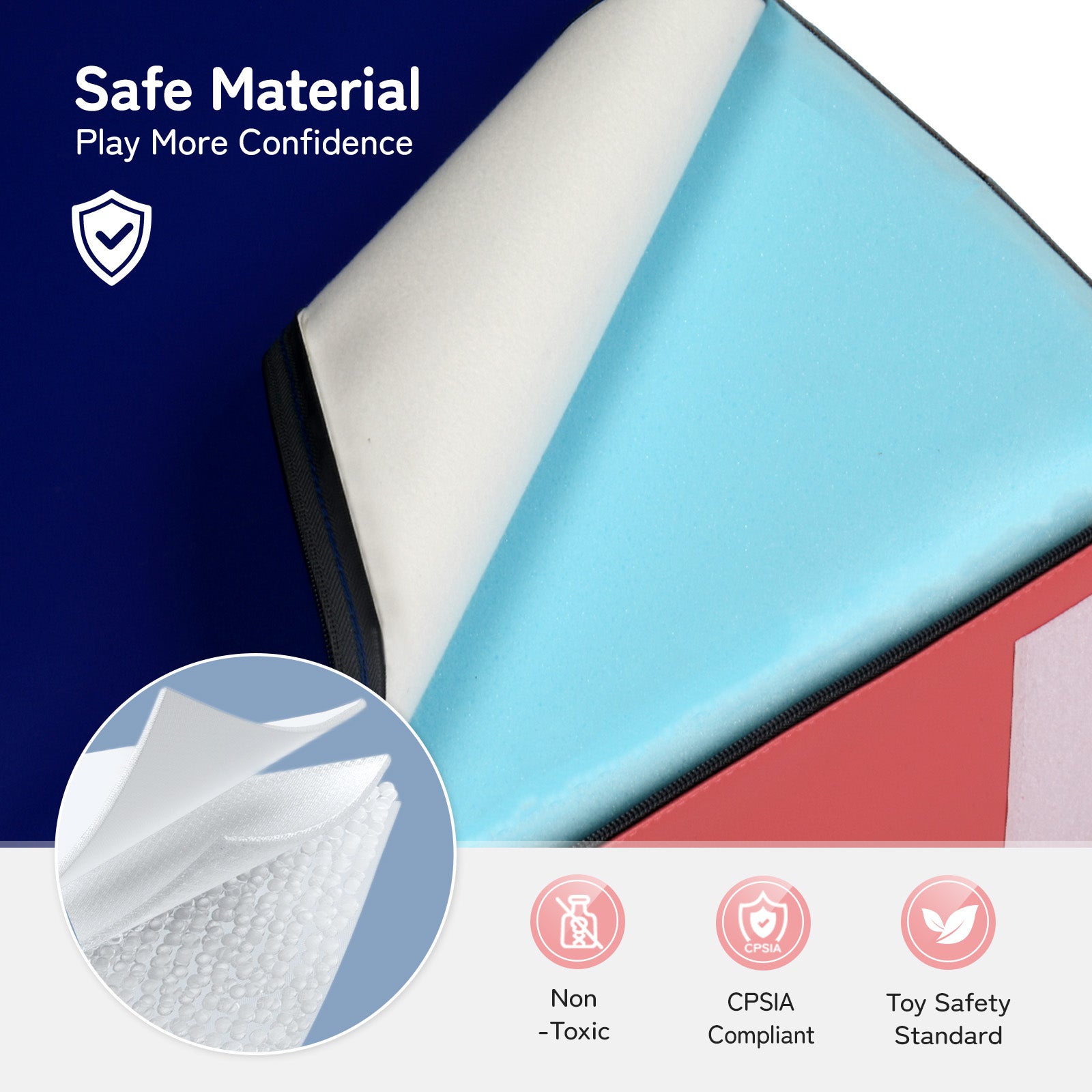 JOYMOR 3-Piece Foam Climbing Blocks Activity Playset