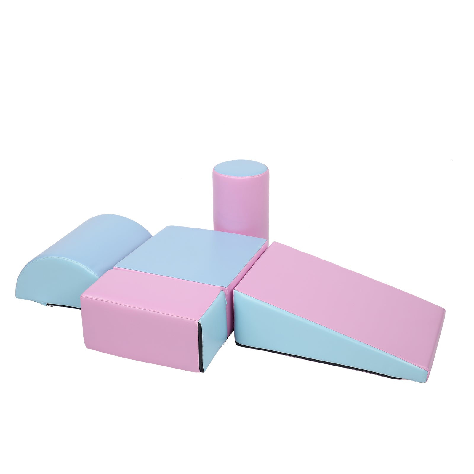 JOYMOR 5-Piece Soft Foam Climbing Blocks and Crawl Activity Playset