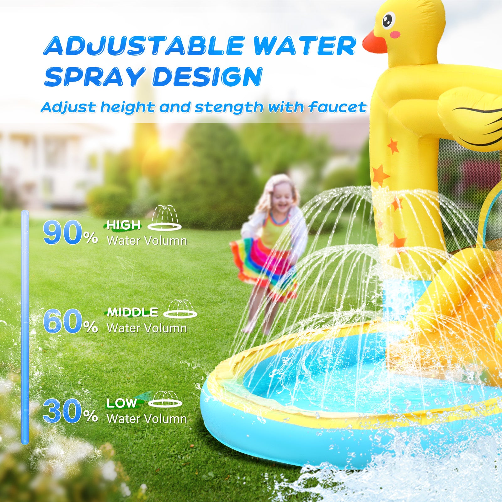 JOYMOR Kids Inflatable Water Slide Park Backyard Outdoor Bouncer House