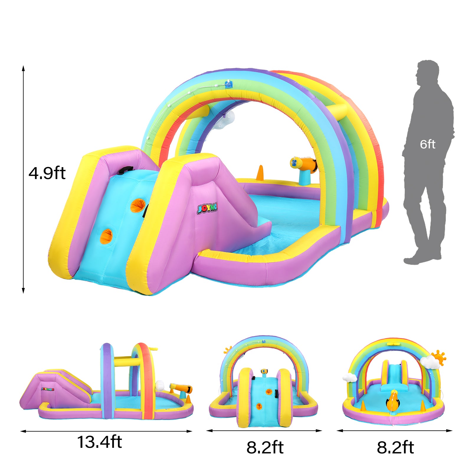 JOYMOR Backyard Kids Inflatable Water Slide Park