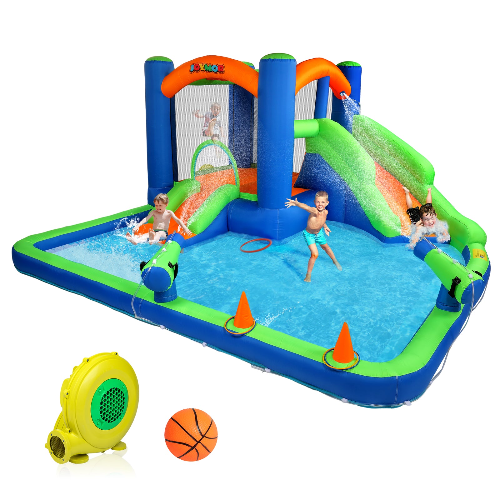 JOYMOR Backyard Inflatable Water Slide Bounce House