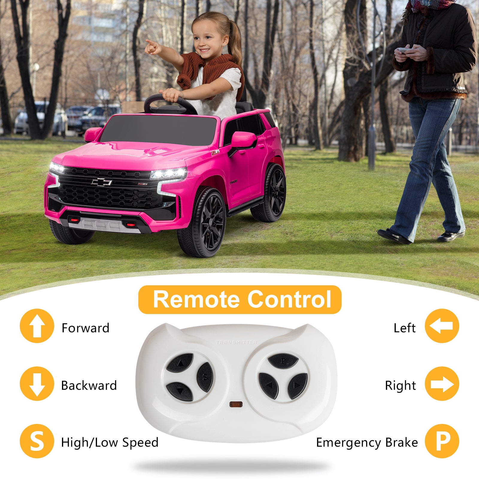 JOYMOR 12V Electric Vehicle Kids Ride On Truck w/Remote Control