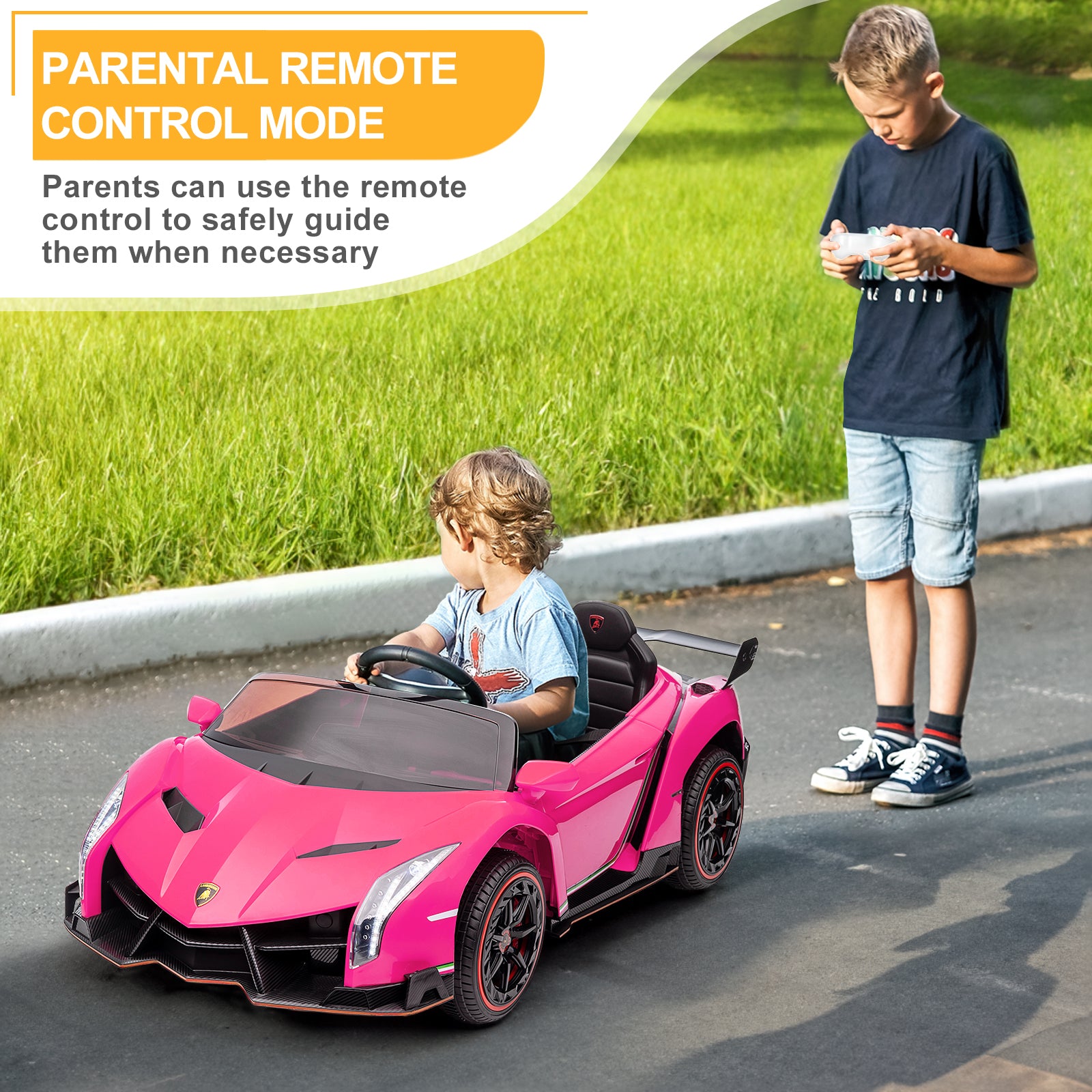 JOYMOR 12V Kids Electric Ride On Car 3 Speed with Remote Control