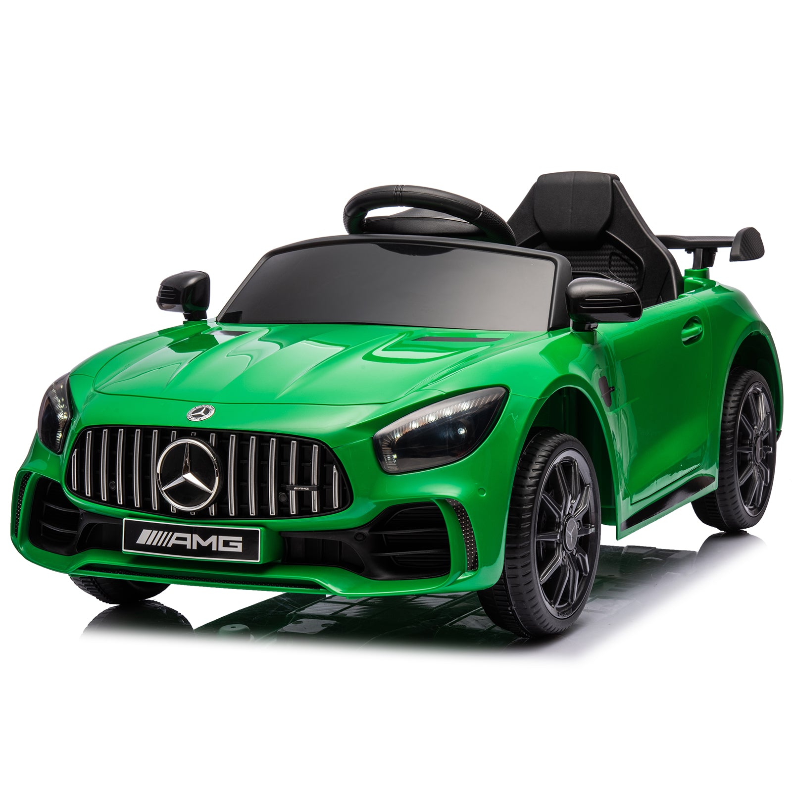 Joymor 12V Kids Ride On Car 2.4G Remote Control, Licensed Mercedes Benz AMG GTR 12V Battery Powered Electric Vehicle
