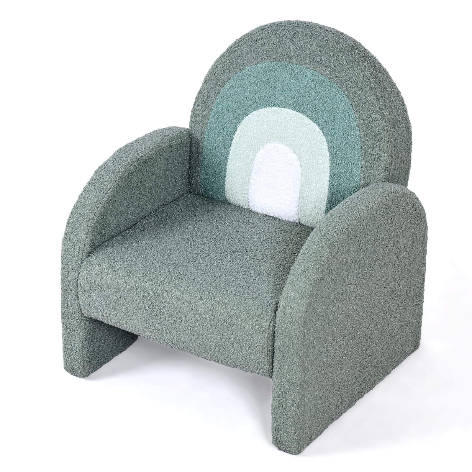 JOYMOR Kids Armchair Toddler Sofa with Teddy Fleece