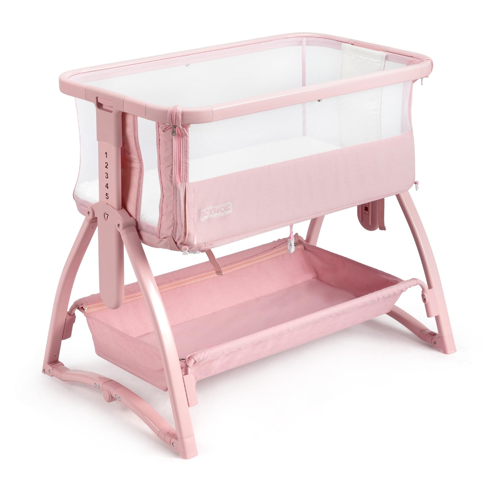 JOYMOR 4 in 1 Baby Bassinet Crib Bedside Sleeper with Mattress
