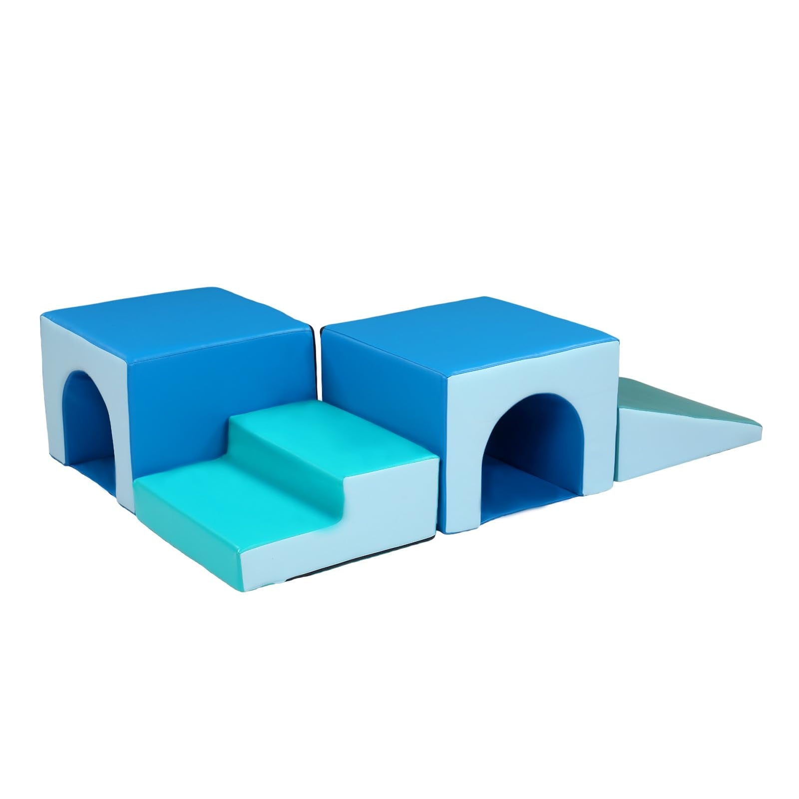 JOYMOR 4-Piece Soft Foam Climbing Blocks And Crawl Activity Playset