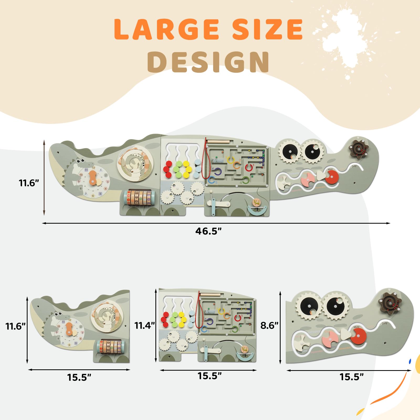 JOYMOR Crocodile Activity Wall Busy Board Panels