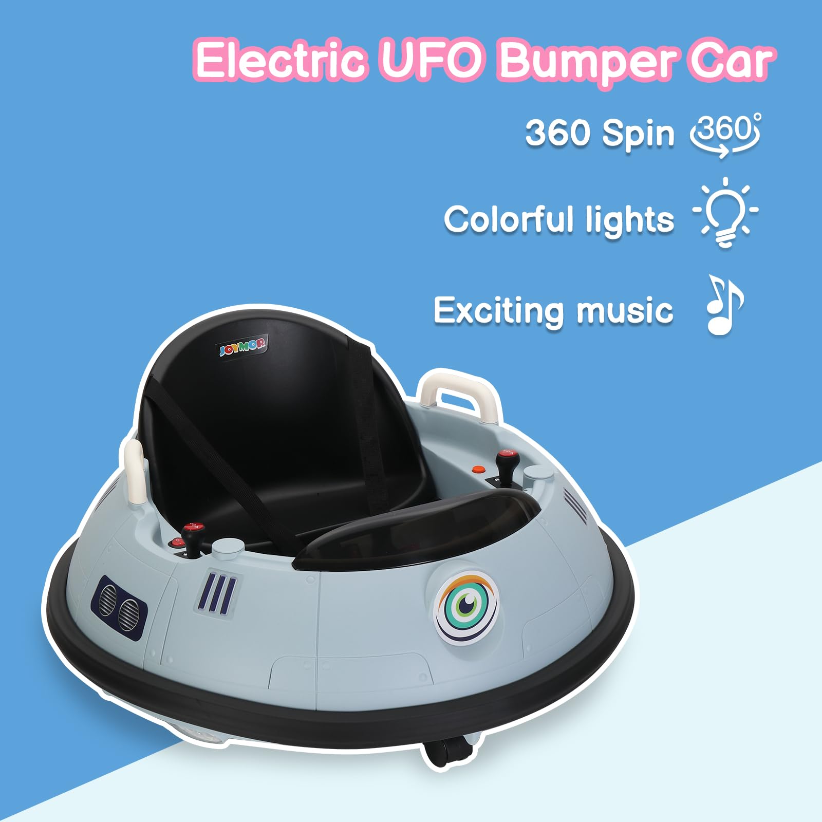 JOYMOR 12V Kids Electric Ride On Bumper Car 2 Speed w/Remote Control