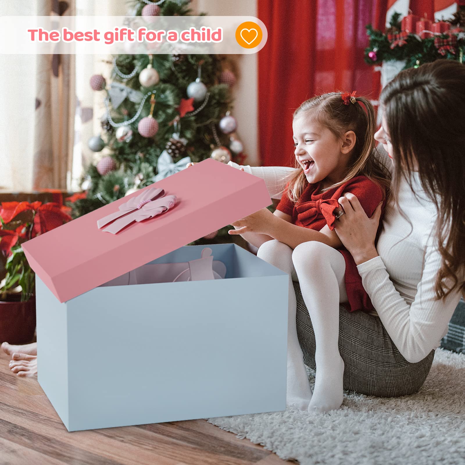 JOYMOR Kids Vanity Set with Makeup Dressing Table and Rotatable Mirror