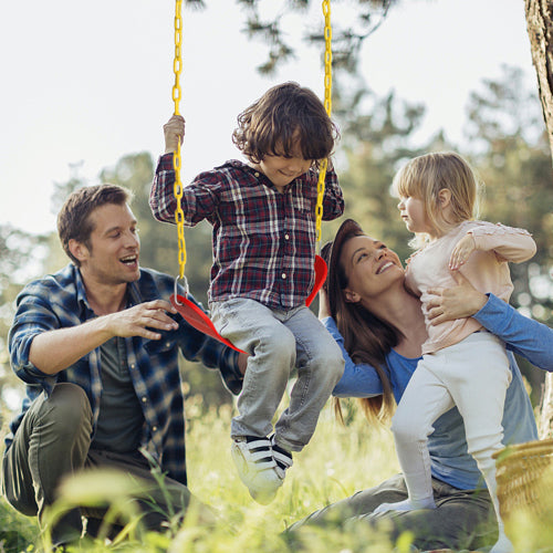JOYMOR EVA One-Shape Kid Outdoor Swings Red/Pink/Blue