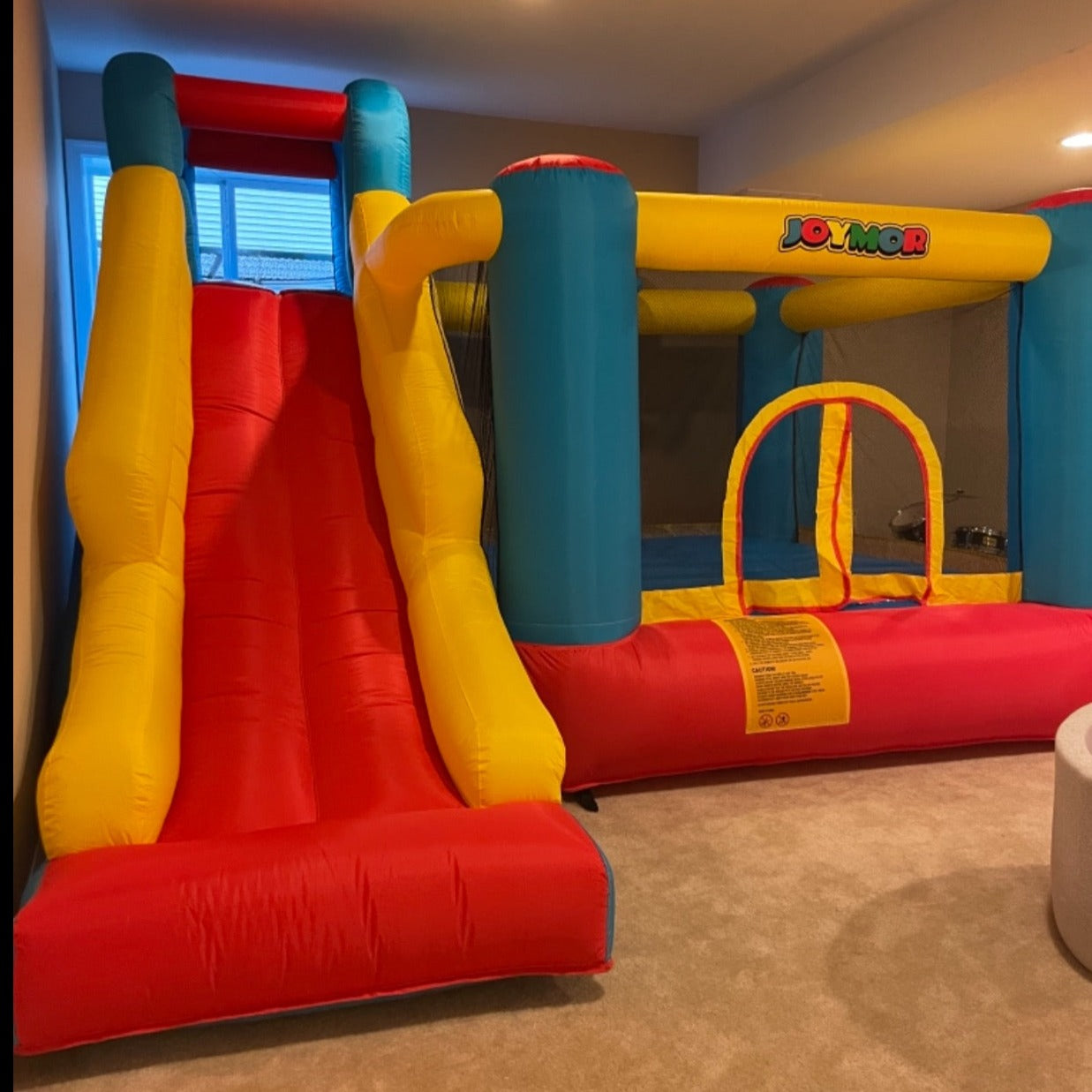 JOYMOR Inflatable Slide Bounce Castle House with Air Blower for Kids