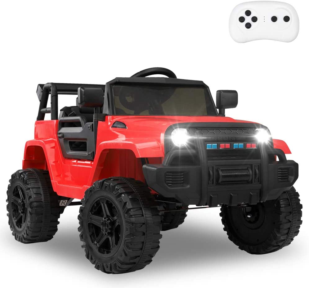 JOYMOR 12V Kids Electric Ride on Truck 2 Speed w/Parent Remote
