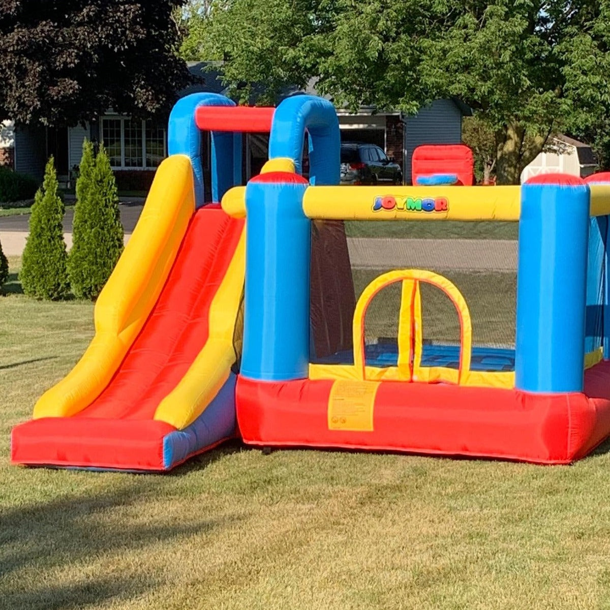 JOYMOR Inflatable Slide Bounce Castle House with Air Blower for Kids