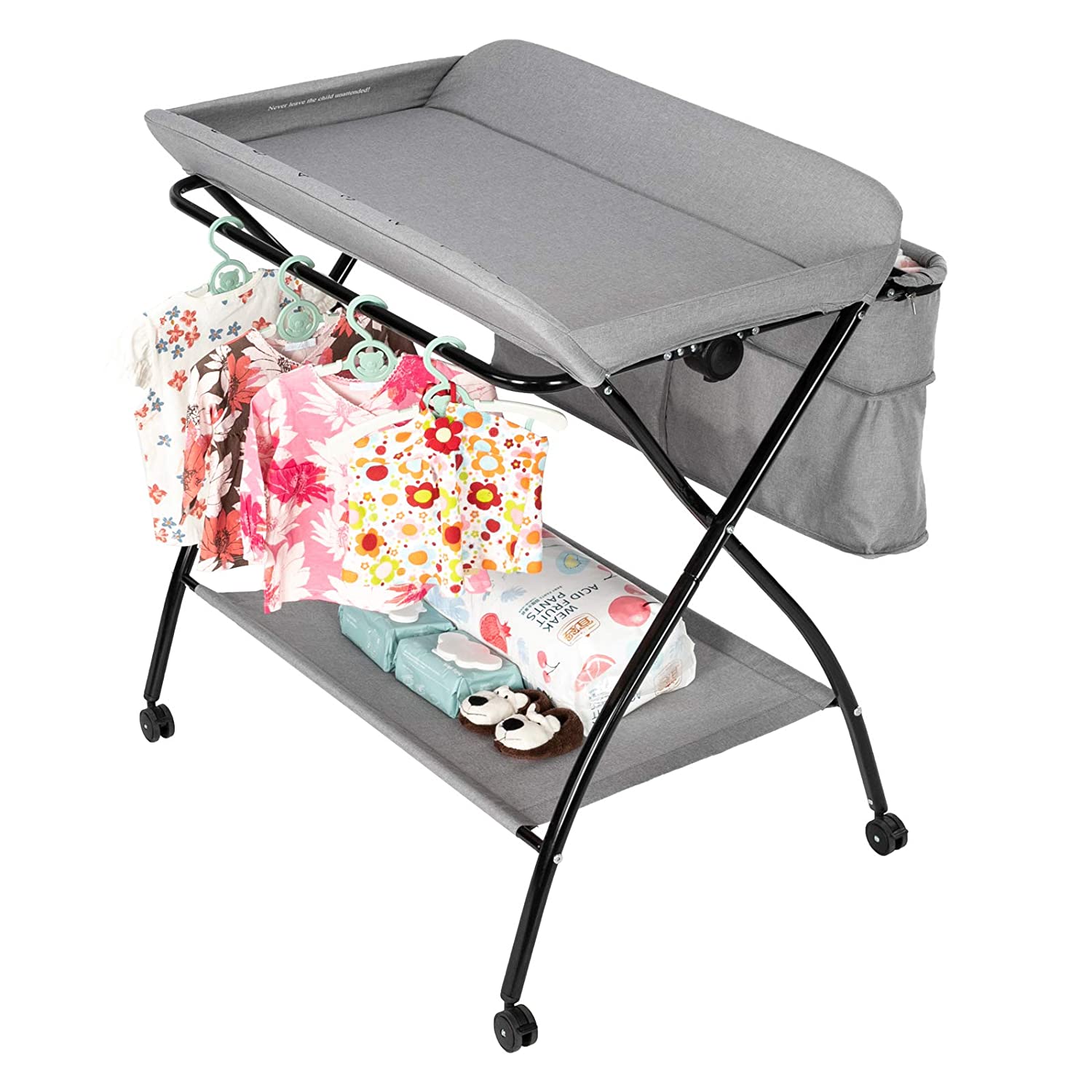 JOYMOR Foldable Mobile Changing Table Organizer