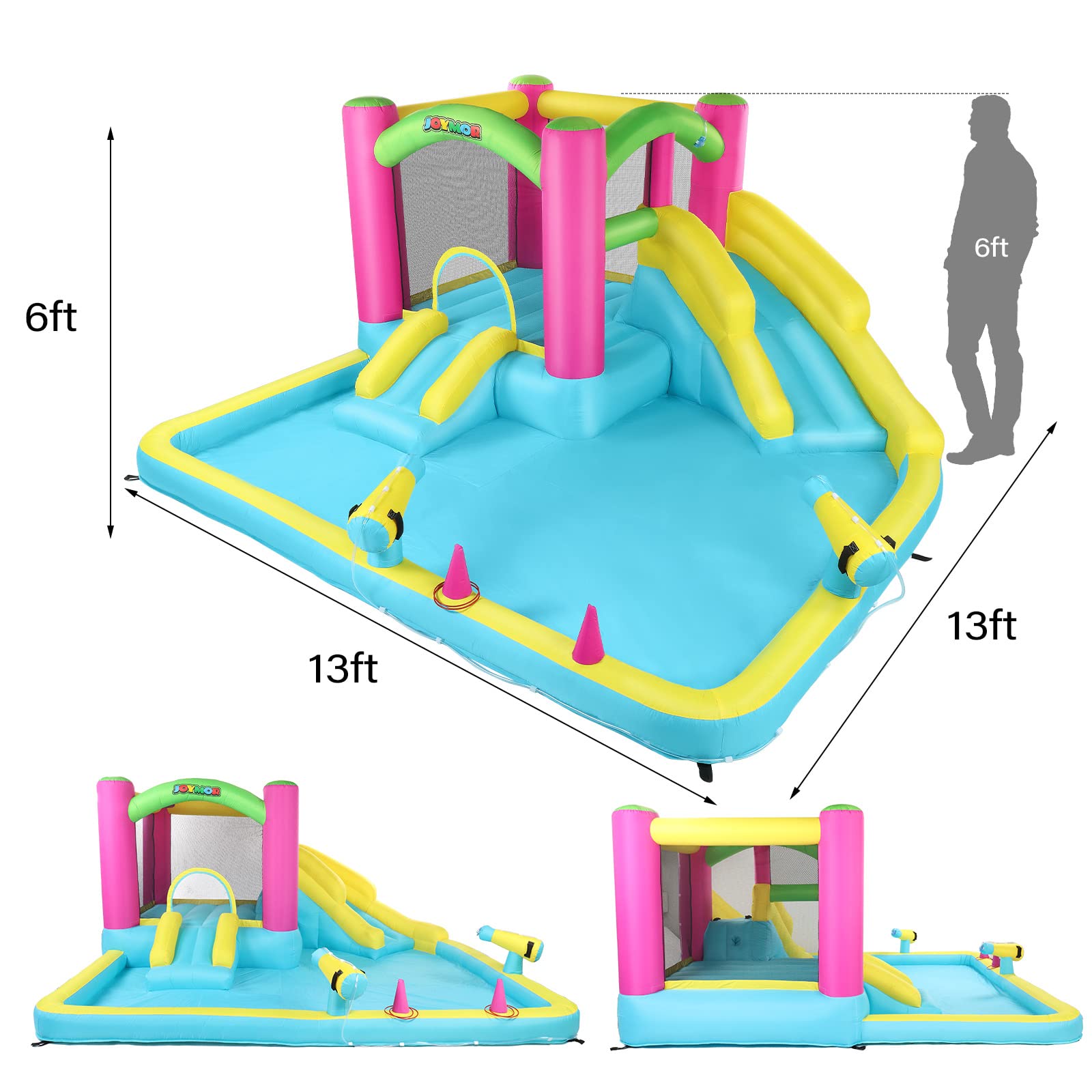 JOYMOR Backyard Inflatable Water Slide Bounce House
