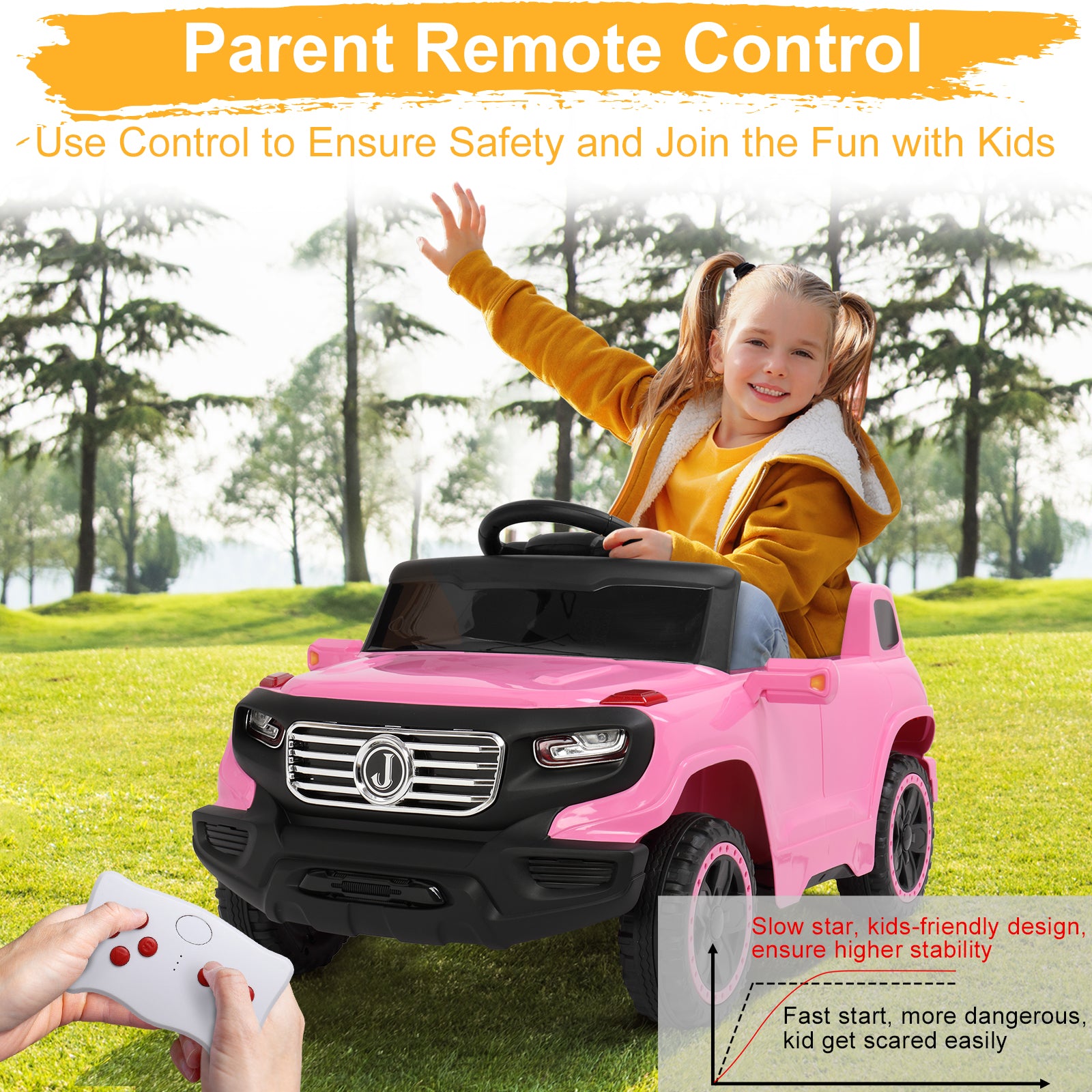 JOYMOR 6V Kids Electric Ride On Cars with Remote