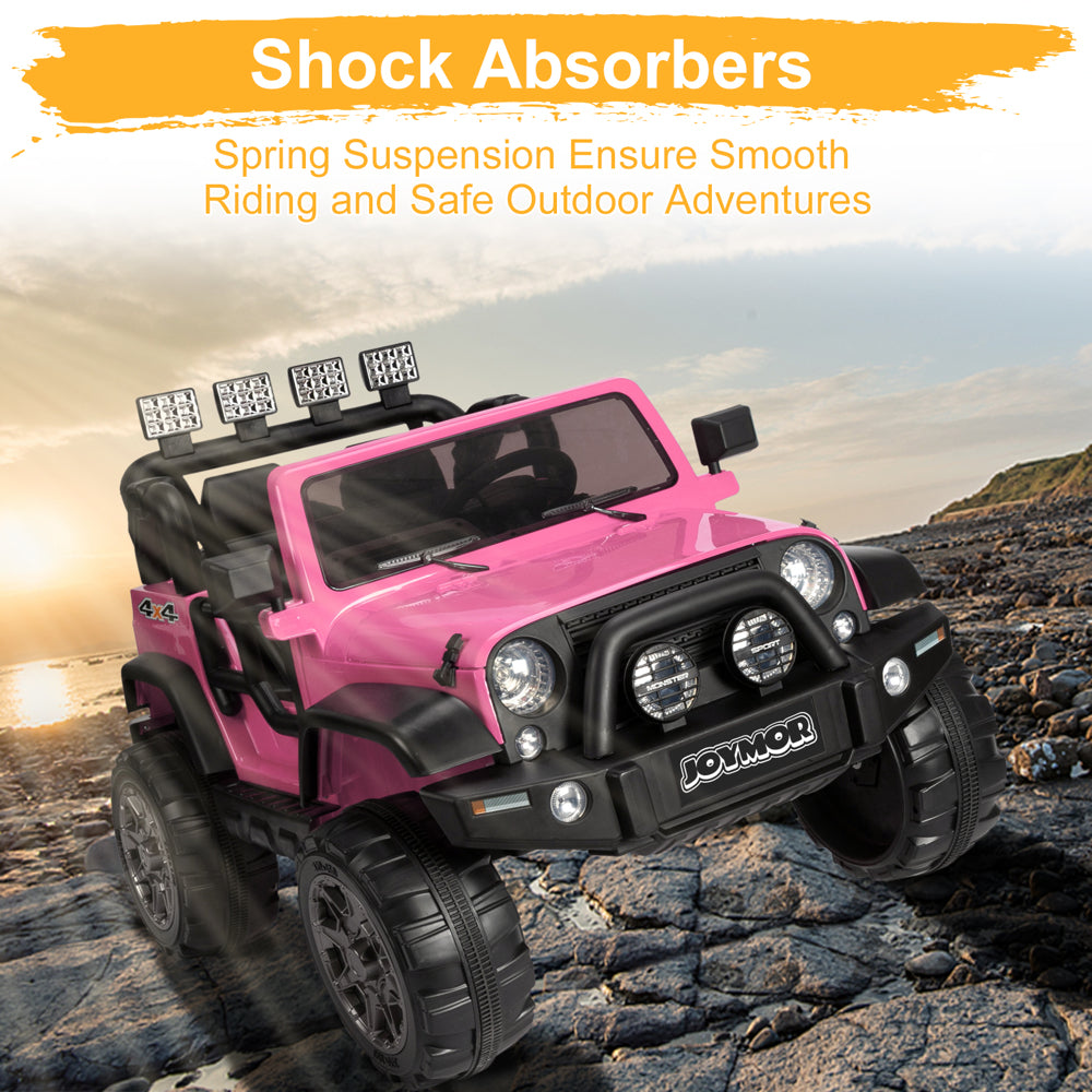 JOYMOR 12V Kids Electric 2-Seater Ride on Truck 3 Speed w/Remote Control