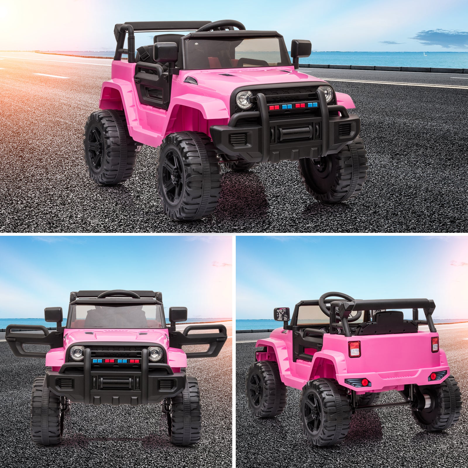 JOYMOR 12V Kids Electric Ride on Truck 2 Speed w/Parent Remote