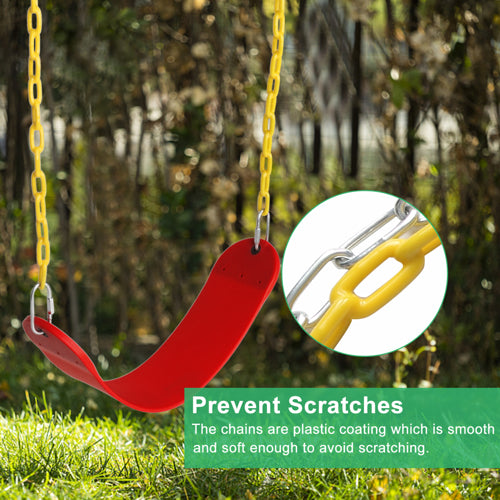 JOYMOR EVA One-Shape Kid Outdoor Swings Red/Pink/Blue