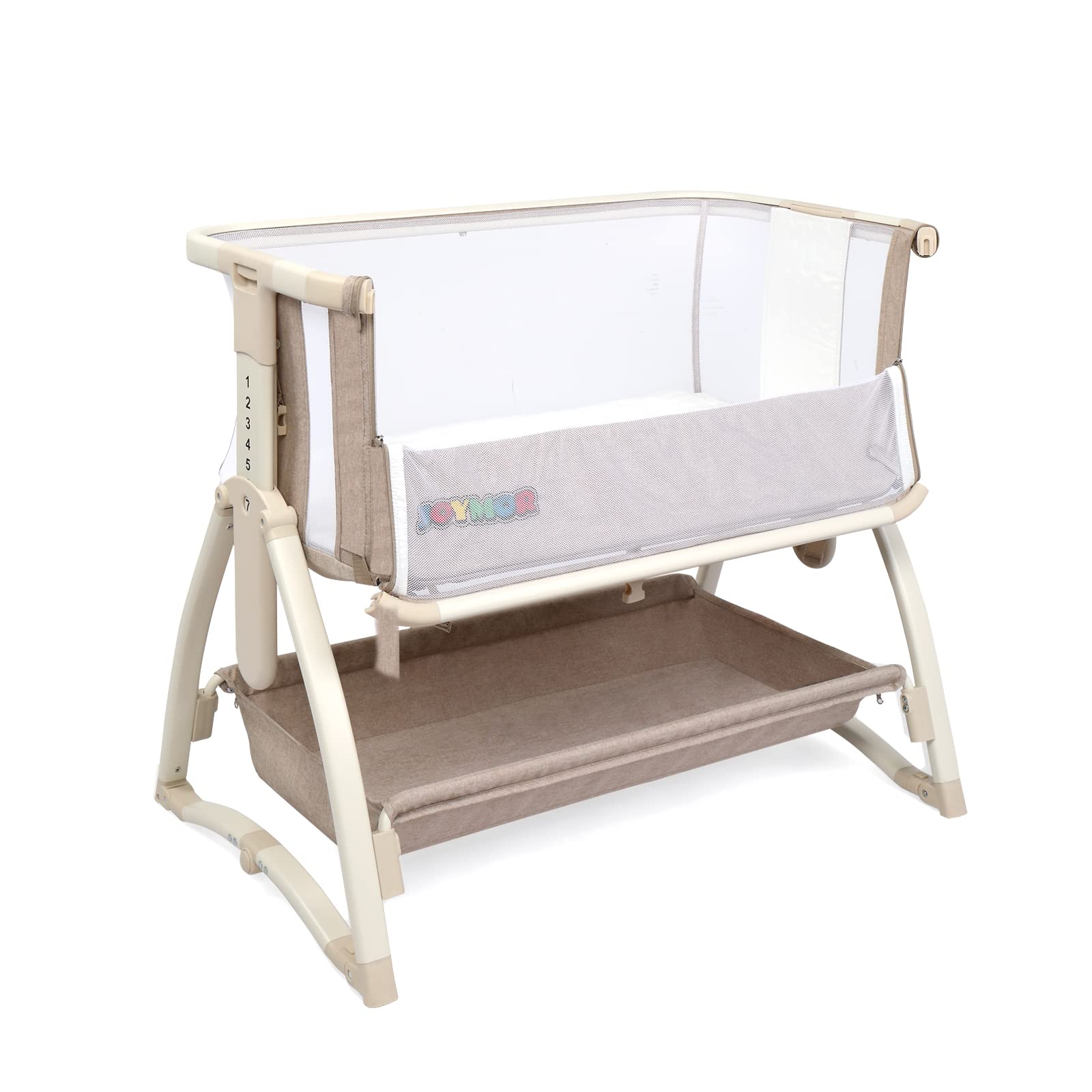 JOYMOR 4 in 1 Baby Bassinet Crib Bedside Sleeper with Mattress