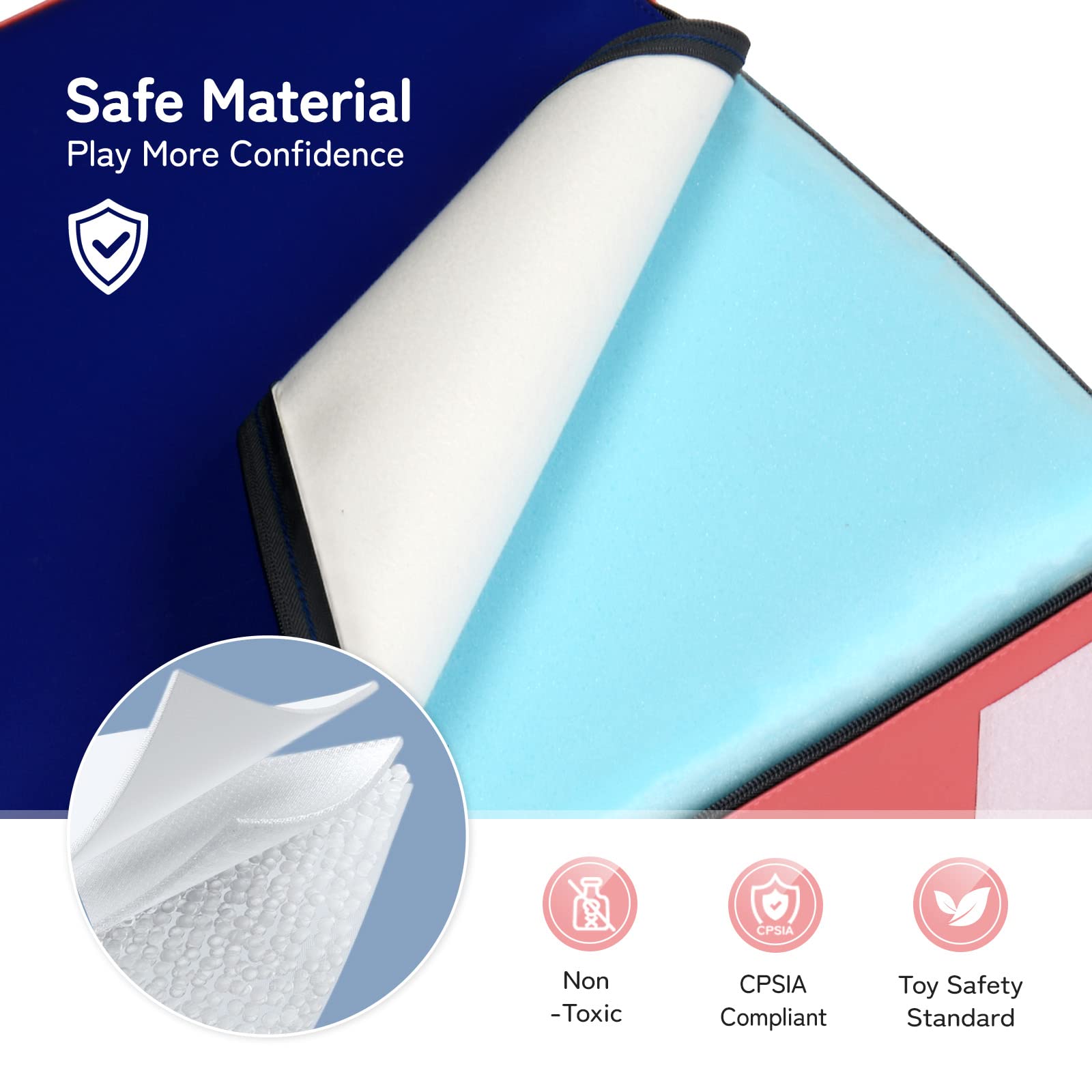 JOYMOR 5-Piece Soft Foam Climbing Blocks and Crawl Activity Playset