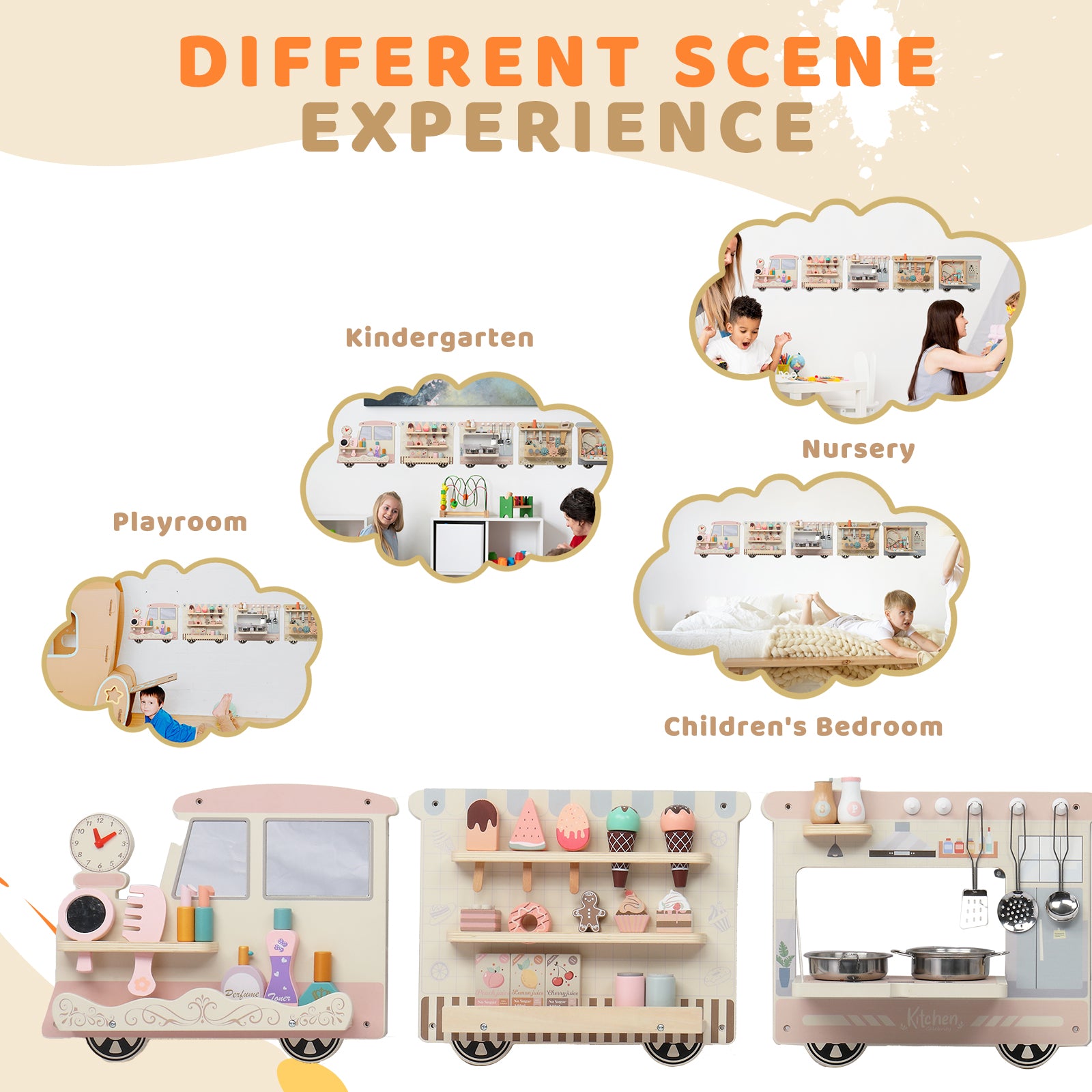 JOYMOR Train Activity Wall Busy Board Panels