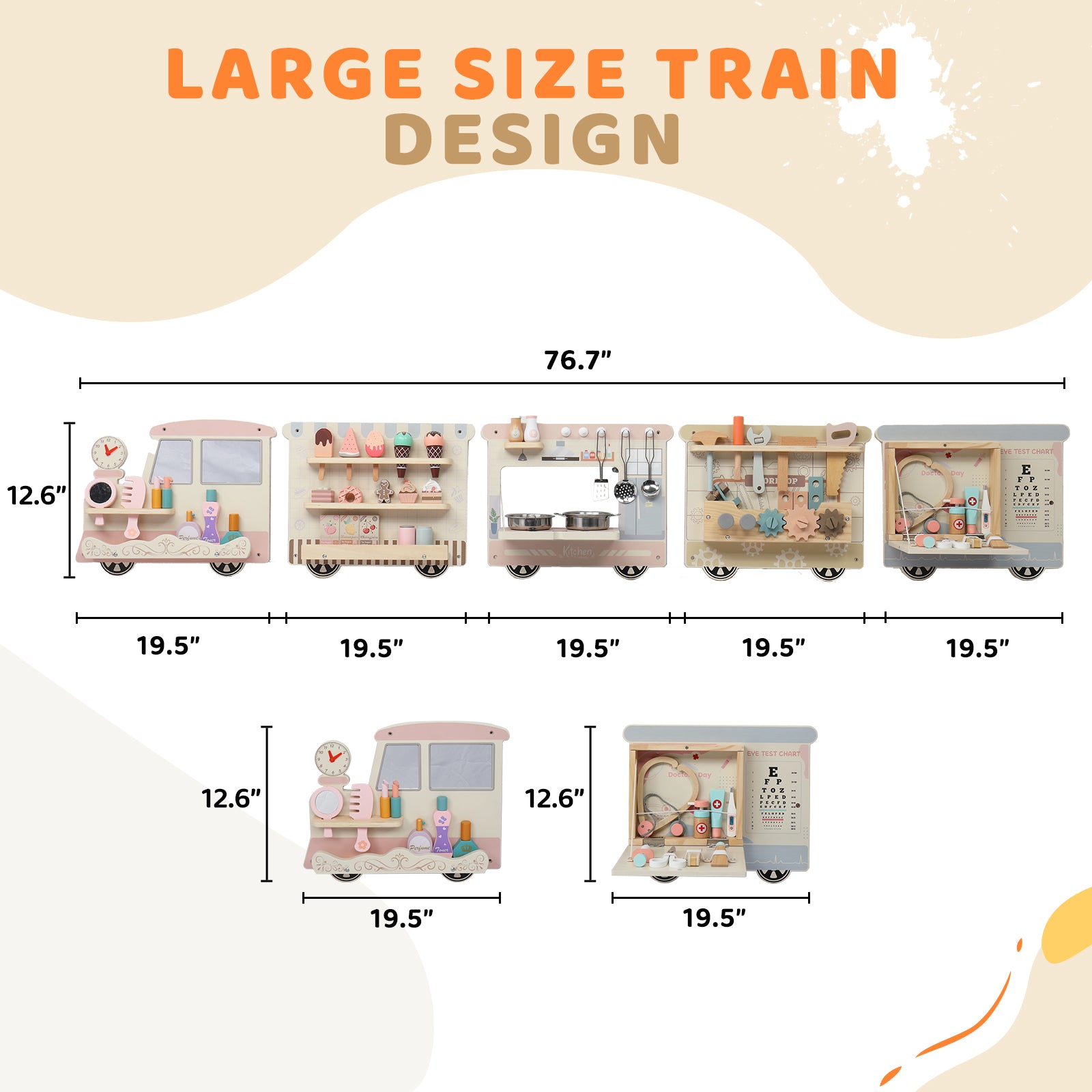 JOYMOR Train Activity Wall Busy Board Panels