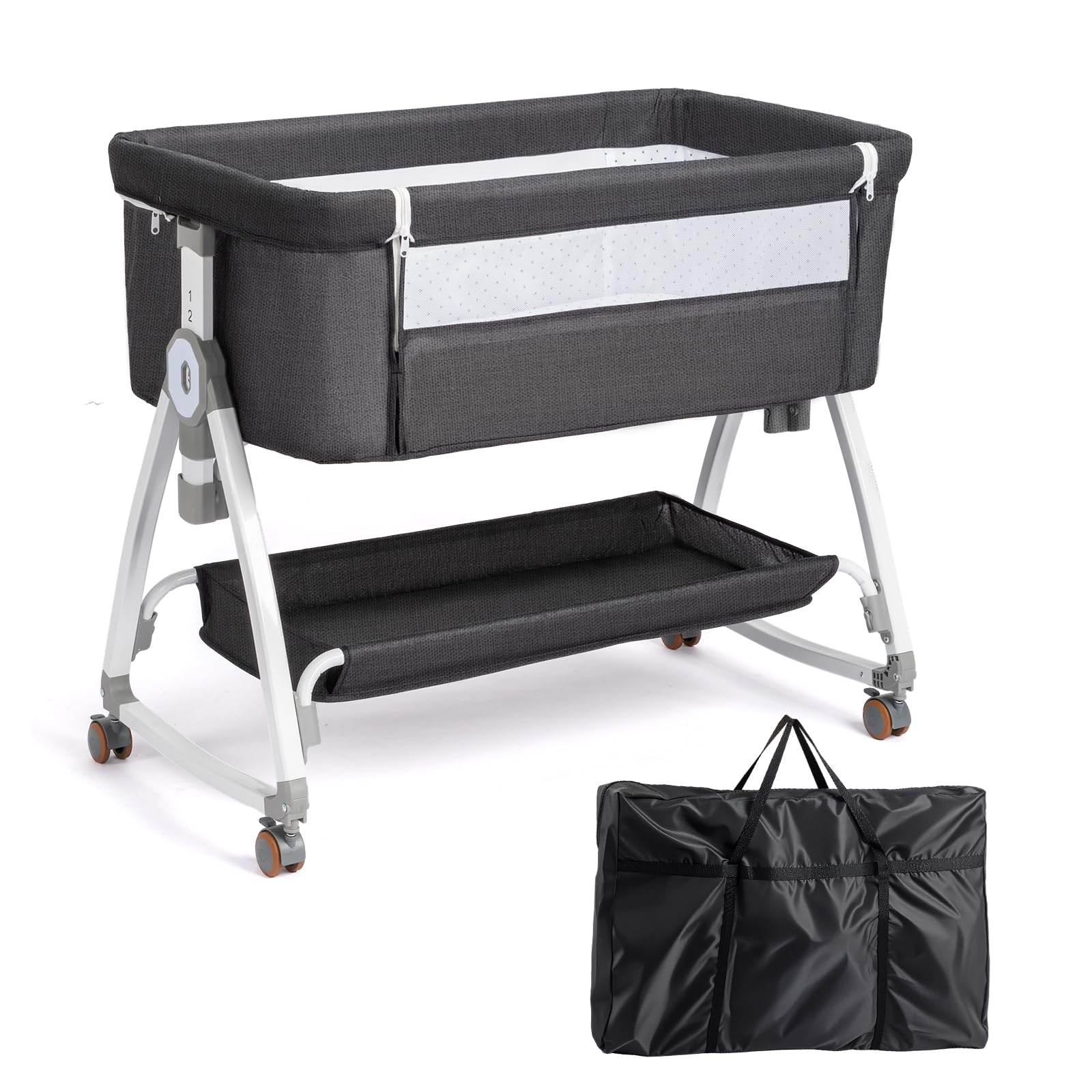 JOYMOR 3 in 1 Bedside Crib Portable Baby Bassinet Sleeper