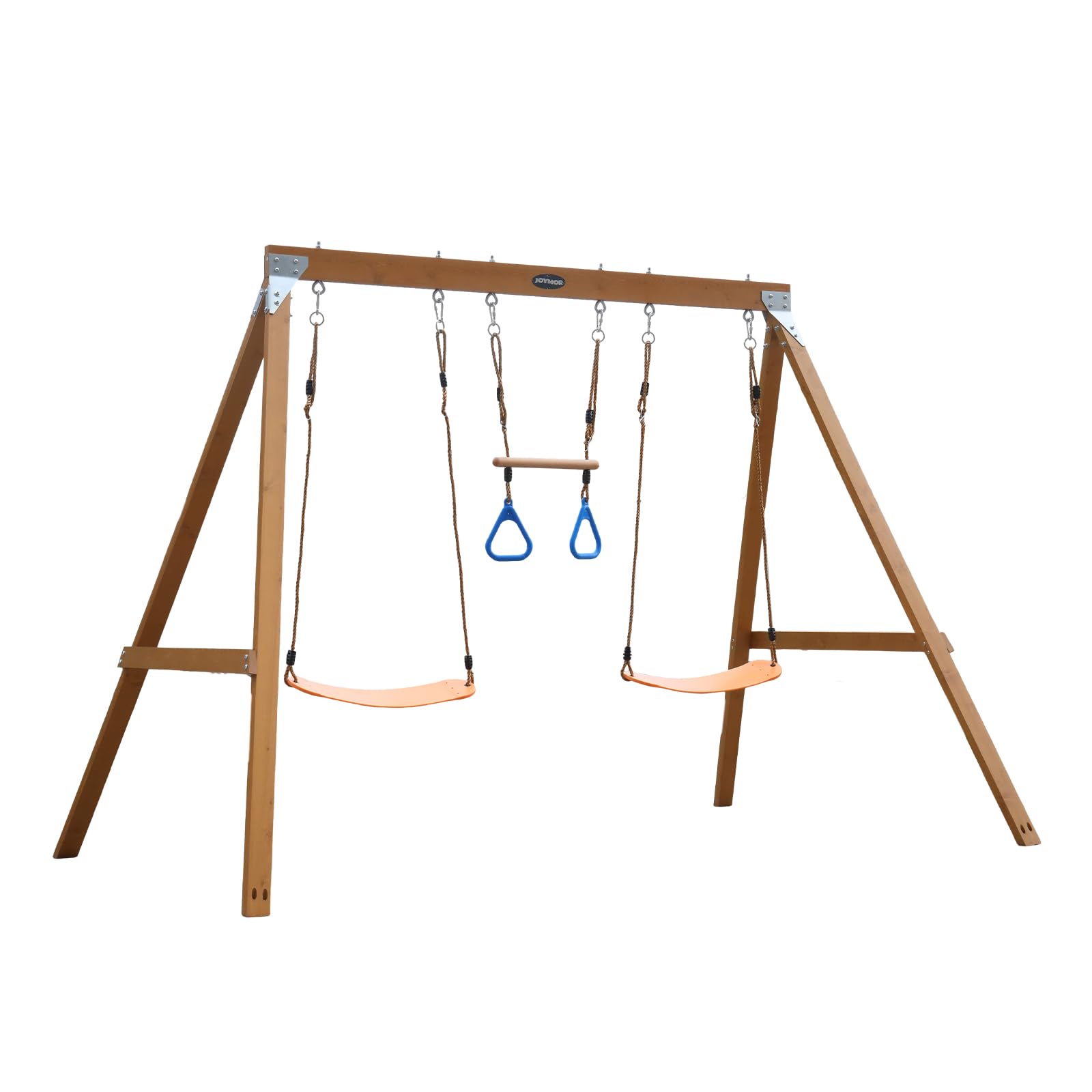 JOYMOR A-Frame Wooden Swing Set 390lbs