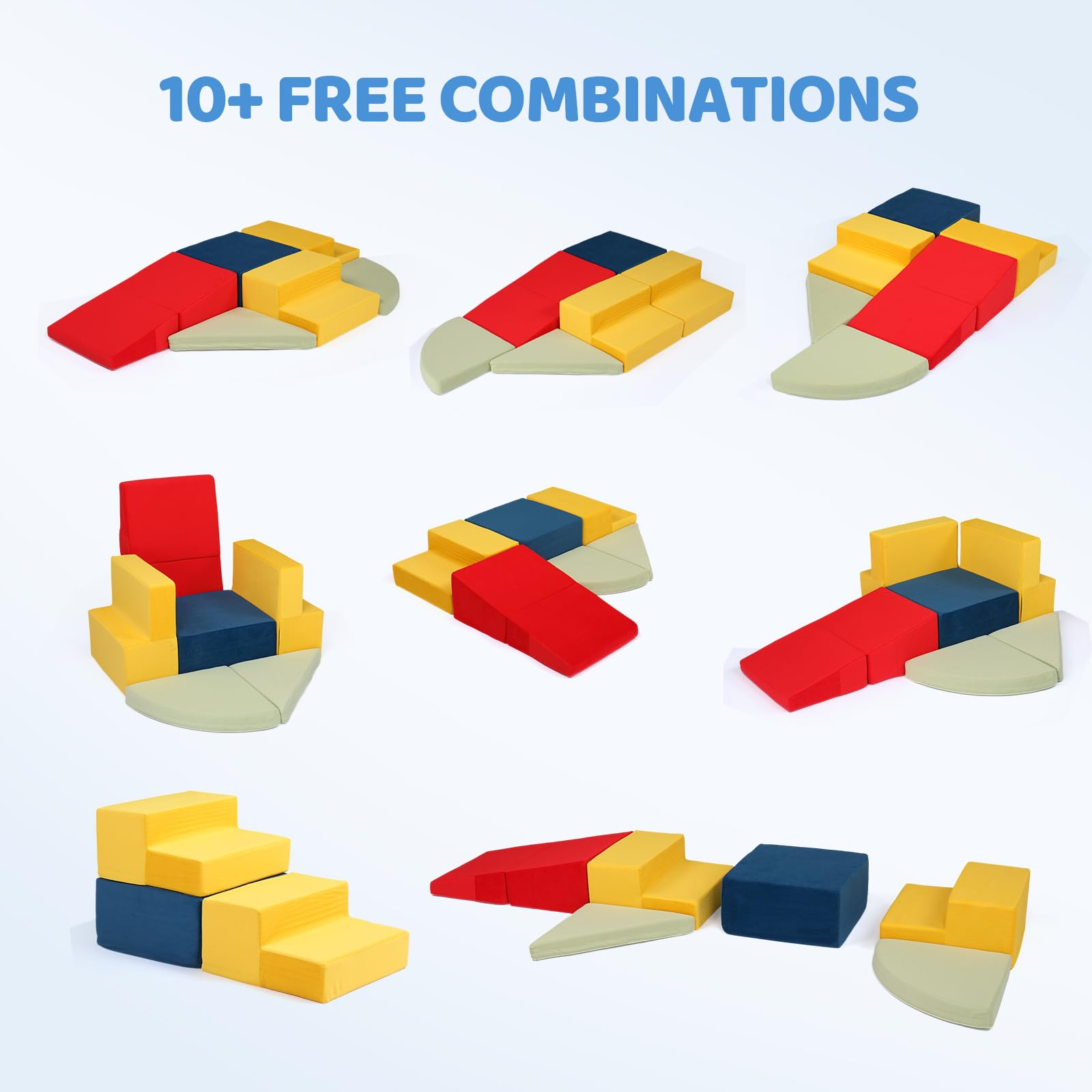 JOYMOR 6-Piece Climbing Toys for Toddlers Soft Play Foam Blocks