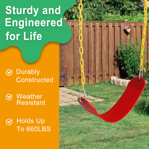 JOYMOR EVA One-Shape Kid Outdoor Swings Red/Pink/Blue