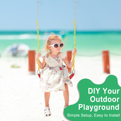 JOYMOR EVA One-Shape Kid Outdoor Swings Red/Pink/Blue